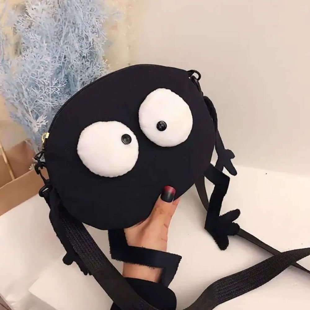 Black and White Cartoon Character Crossbody Bag - Picture 6 of 8